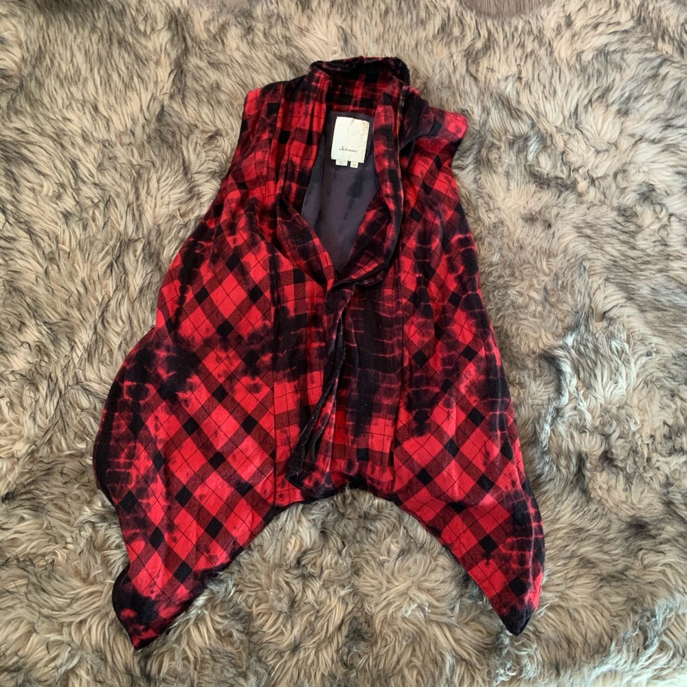 Anthropologie plaid vest